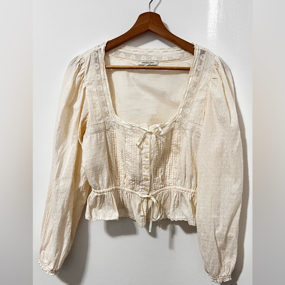 American Eagle / Size S/P/ Peasant Top/ Style Vintage